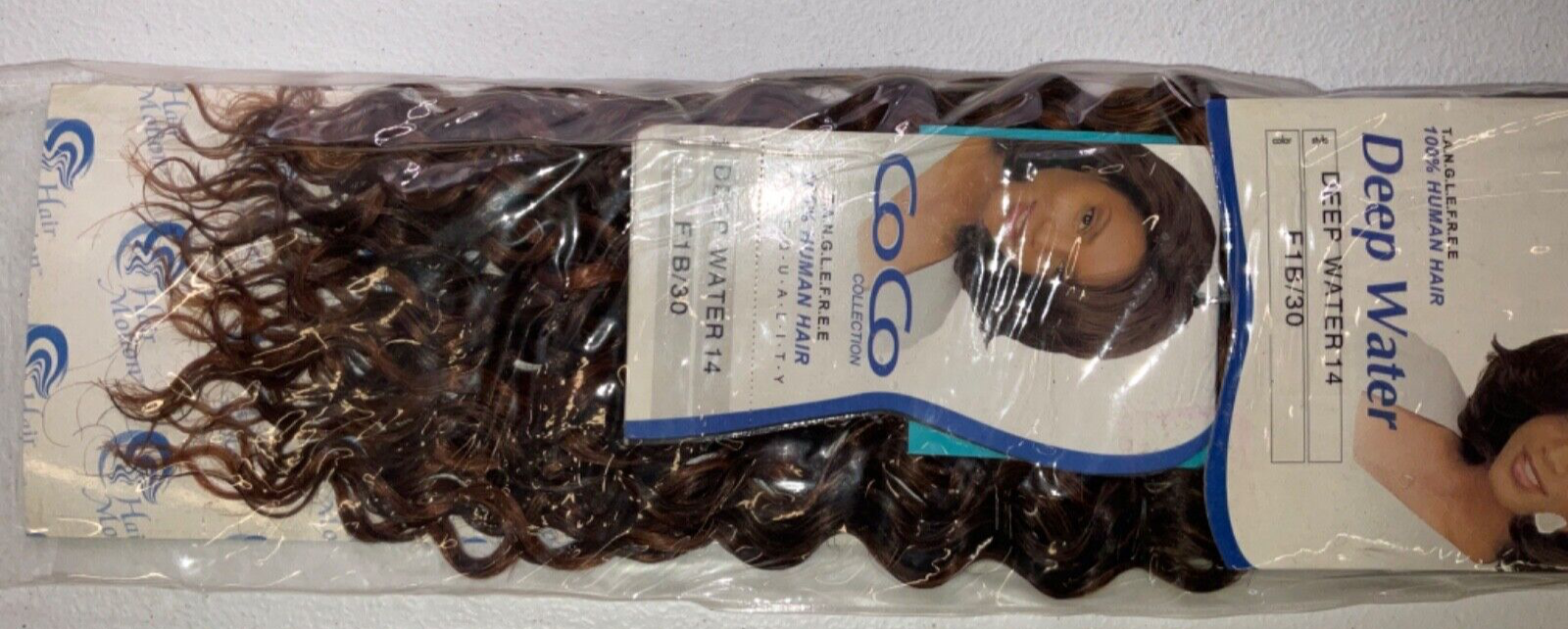 Coco Collection 100% Human Hair Deep Water Color 1B/30 (14 inches)