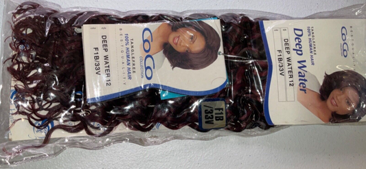 Coco Collection 100% Human Hair Deep Water /Color F1B/33V/ (12 inches)