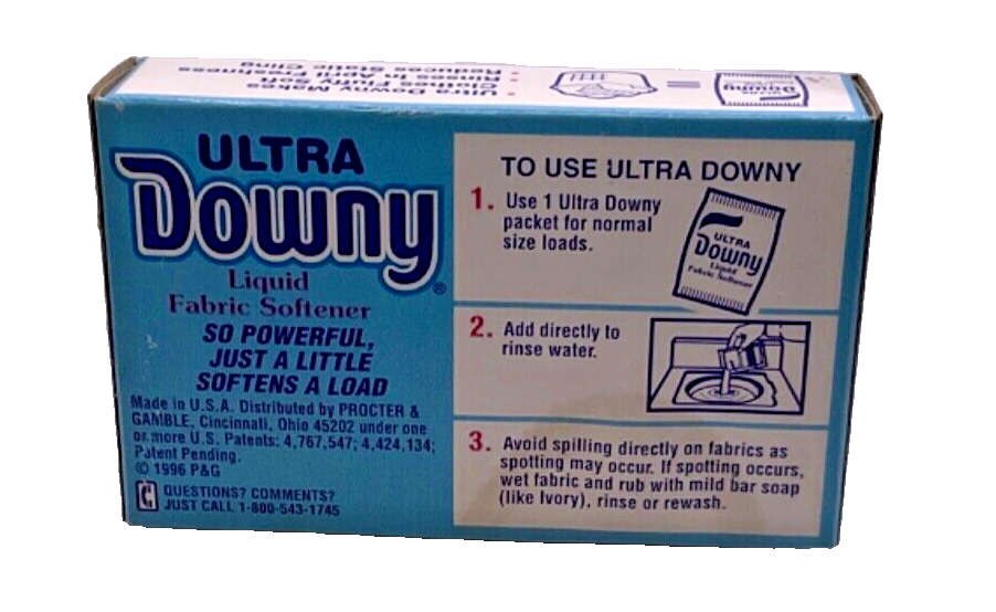 VTG 1996 Ultra Downy Liquid Fabric Softener / 1 Load / .85 fl oz