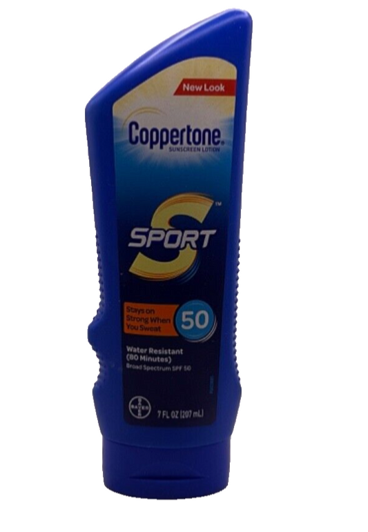 Coppertone Sport Sunscreen Lotion Spf 50 - 7 Oz --STAYS ON STRONG WHEN U SWEAT