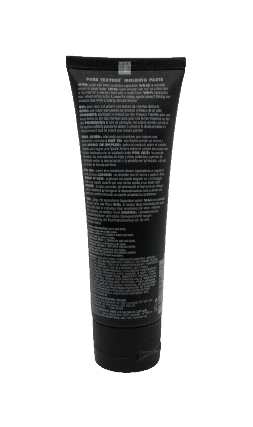 TIGI Bed Head For Men Pure Texture Molding Paste 3.38 oz Black Tube RARE*