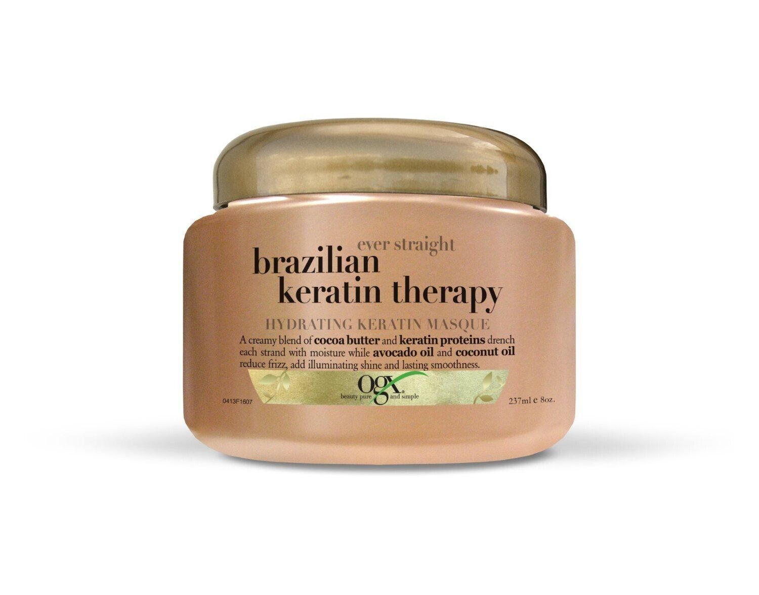 OGX Ever Straight Brazilian Keratin Therapy Hydrating Keratin Masque 8 oz New