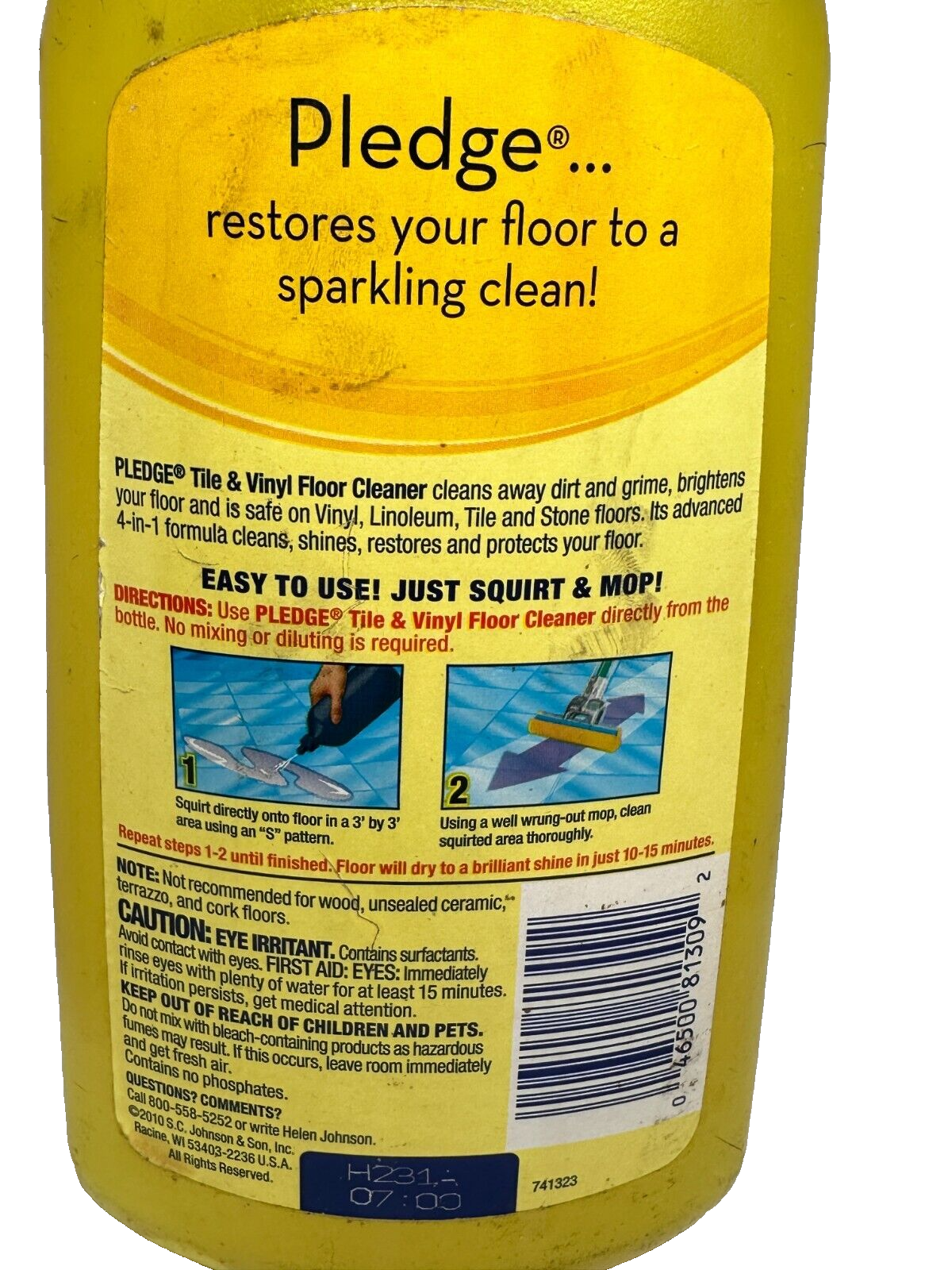 Sc Johnson PLEDGE Floor Care 4 In 1 Tile & Vinyl Cleaner 27 Fl Oz