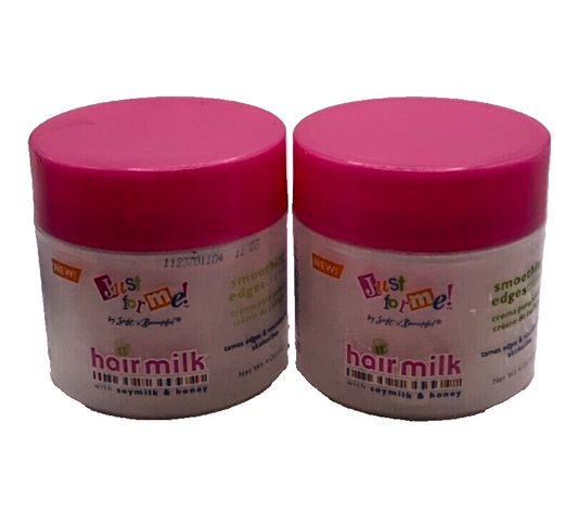 (2) Just For Me Hair Milk Soymilk Honey Smoothing Edges Creme 4oz