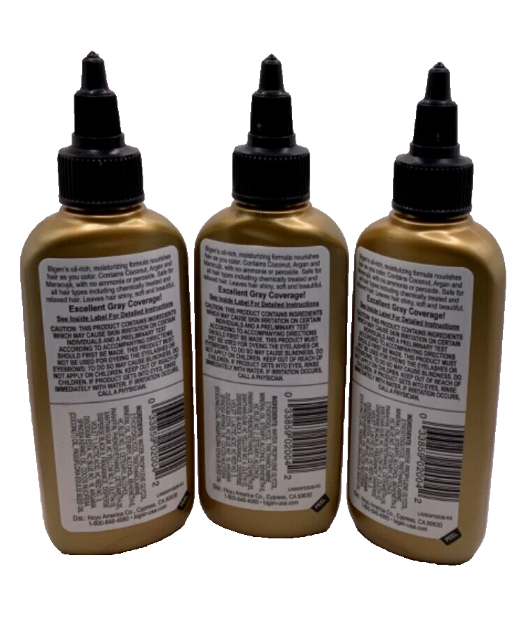 (3 Pack) Bigen Semi-Permanent Hair DB2 Color Dark Brown Rich Moisturizing 3 oz