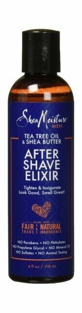 Shea Moisture After Shave Elixir Tea Tree Oil Shea Butter for Men - 4 Oz