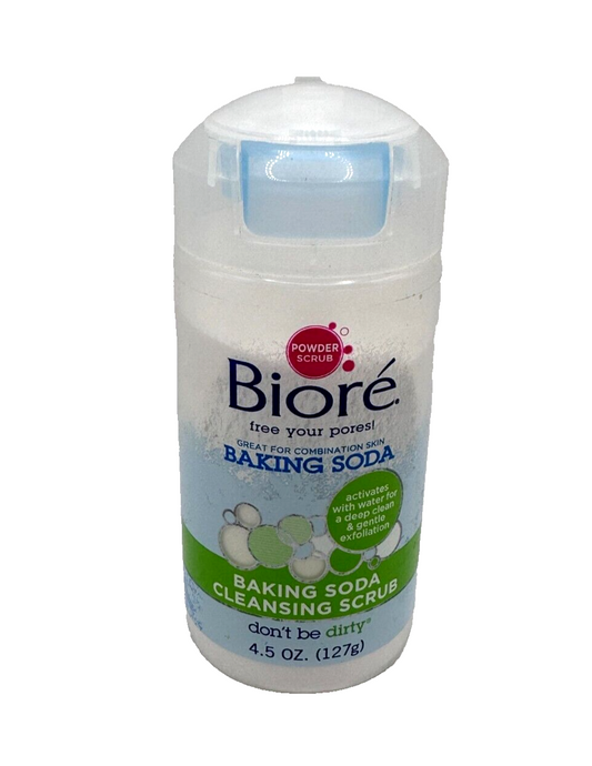 (1) Bioré Baking Soda Cleansing Scrub Powder Combo Skin (4.5 oz) DISCONTINUED