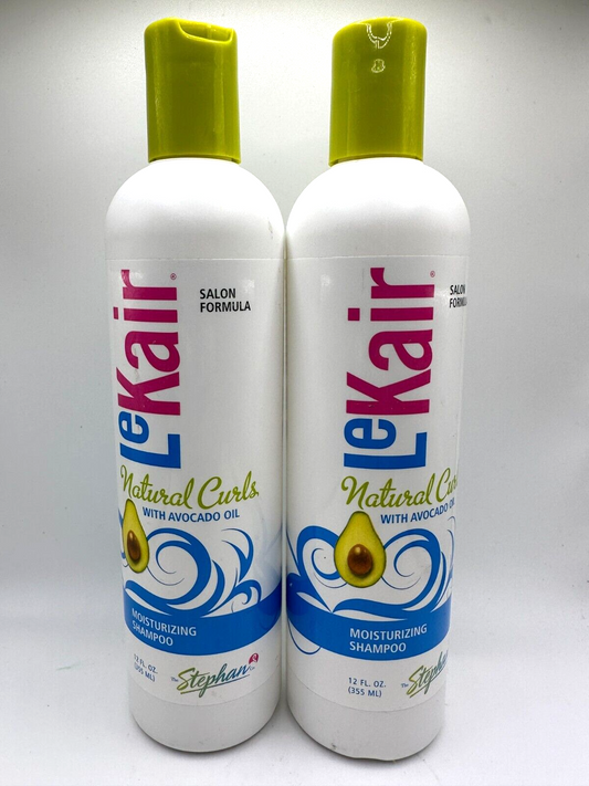 (2) Lekair Natural Curls Moisturizing Shampoo - 12 FL OZ