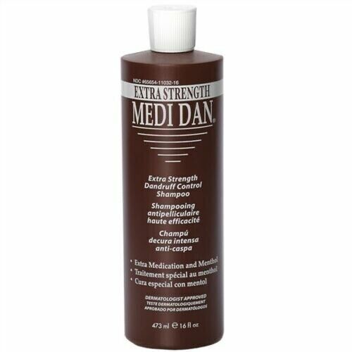 Medi Dan Extra Strength Medicated Dandruff Treatment Shampoo 16 fl. oz New