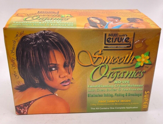 Leisure Smooth Organics No-Lye Conditioning Creme Relaxer with Shea Butter-Super