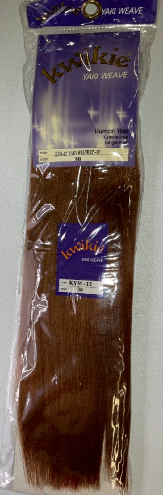 Kwikie Yaki Weave Human Hair/Style:KYW-12"/Color 30/ (12-14 inches)