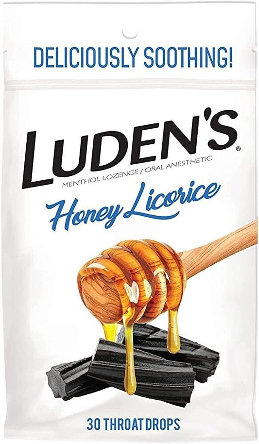Ludens Honey Licorice Throat Drops 30 Count