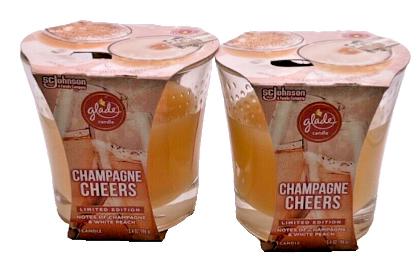 (2 Pack) Glade Candle Limited Edition Champagne Cheers/3.4 oz