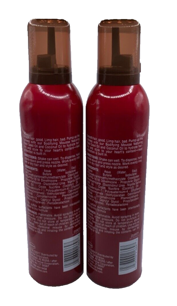 (2 PACK) Schwarzkopf Smooth N Shine Black Seed, Coconut Oil Bodifying Mousse 9oz