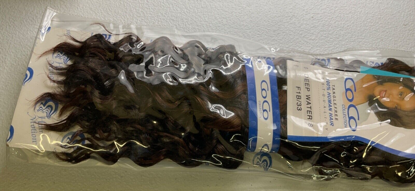 Coco Collection 100% Human Hair Deep Water / Color F1B/33 (8 inches)