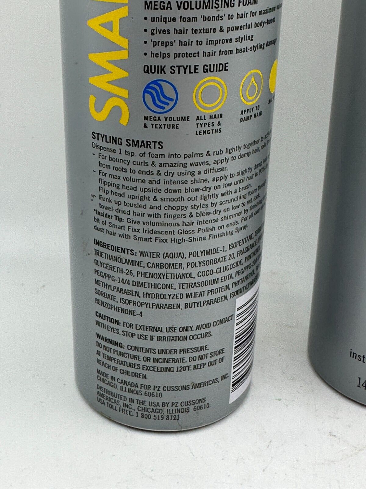 2 Sets of Two Charles Worthington Smart Fixx Mega Volumising Foam 5.1 oz *LIQUID