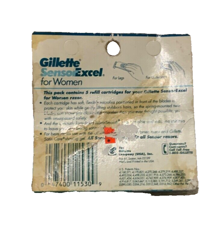Gillette Sensor Excel for Women with Protective Microfins 5 Count *DAMAGED BOX