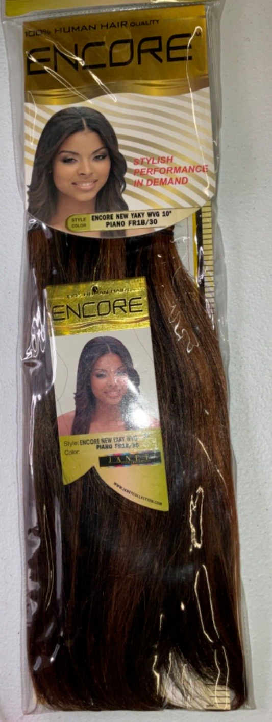 Encore 100% Human Hair New Yaky WVG Color Piano FR1B/30 (10 inches)