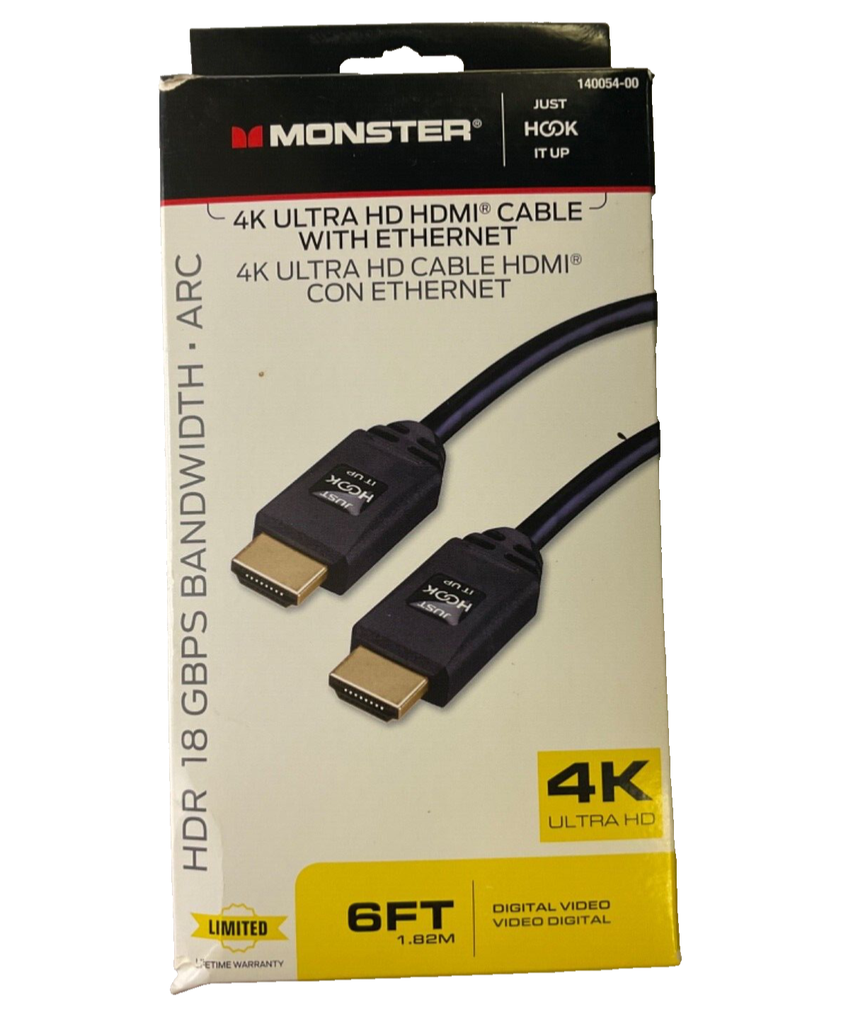 Monster 4K Ultra HD HDMI Cable With Ethernet 6ft Digital Video