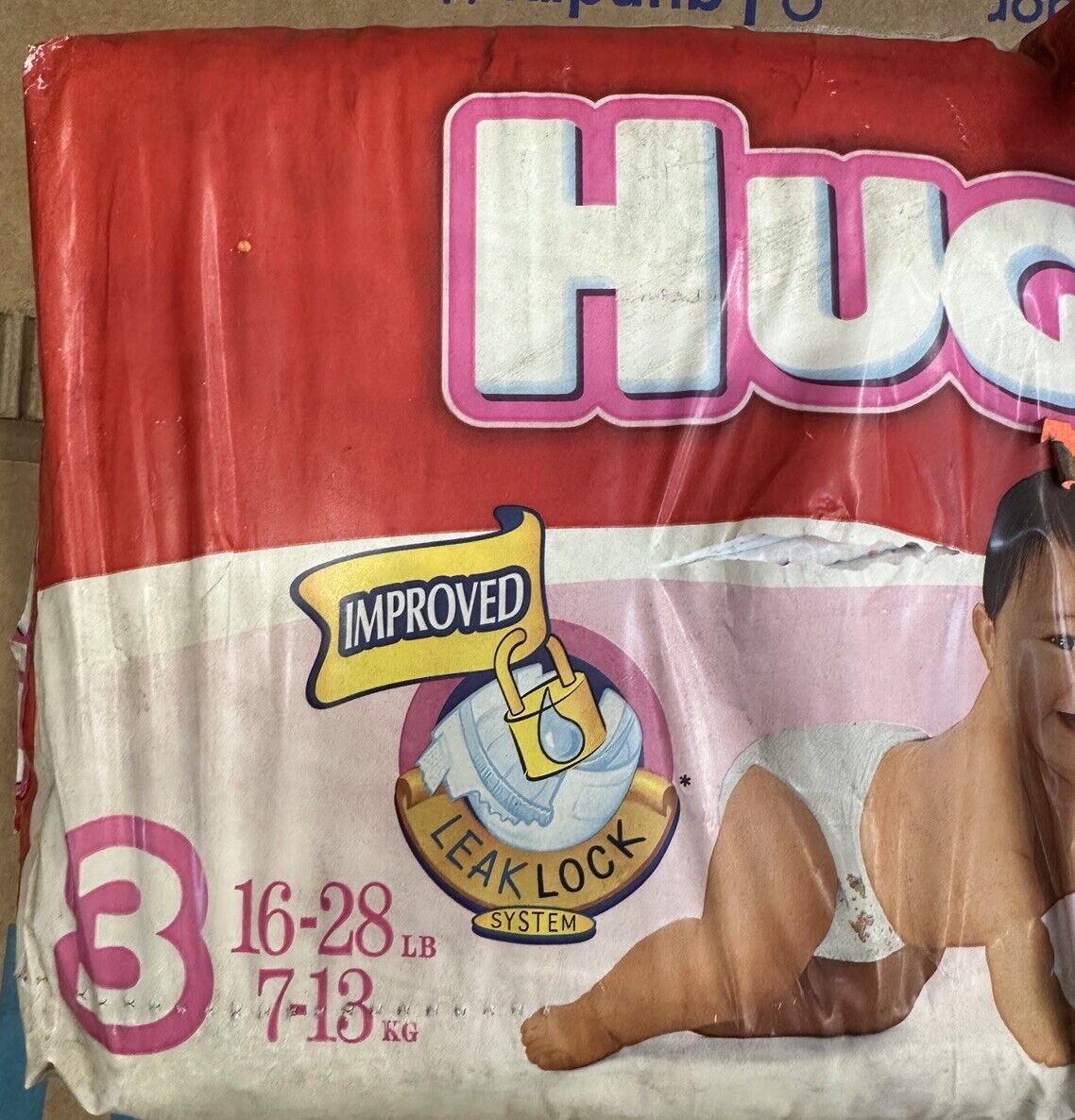 Vintage 2000 Huggies Ultrarim Diapers 16-28 Lbs Size 3 - 48 Ct