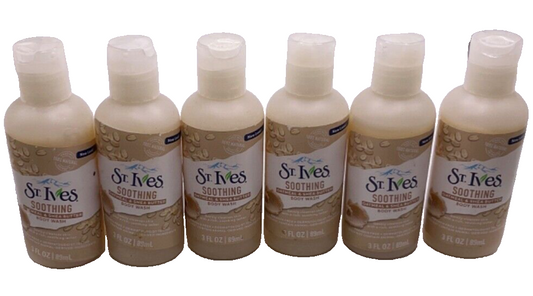 (6) St Ives Soothing Oatmeal & Shea Butter Body Wash/ 3 oz