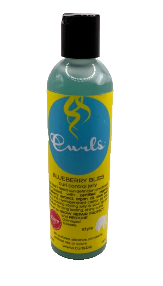 Curls Blueberry Bliss Curl Control Jelly No Sulfates Silicones Parabens 8oz
