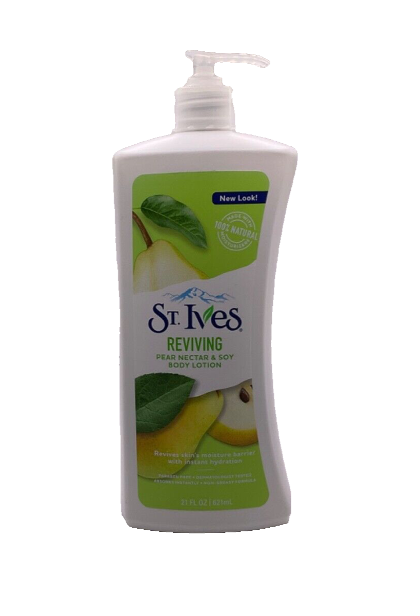 St. Ives Reviving Pear Nectar & Soy Body Lotion New Look! / 21 oz