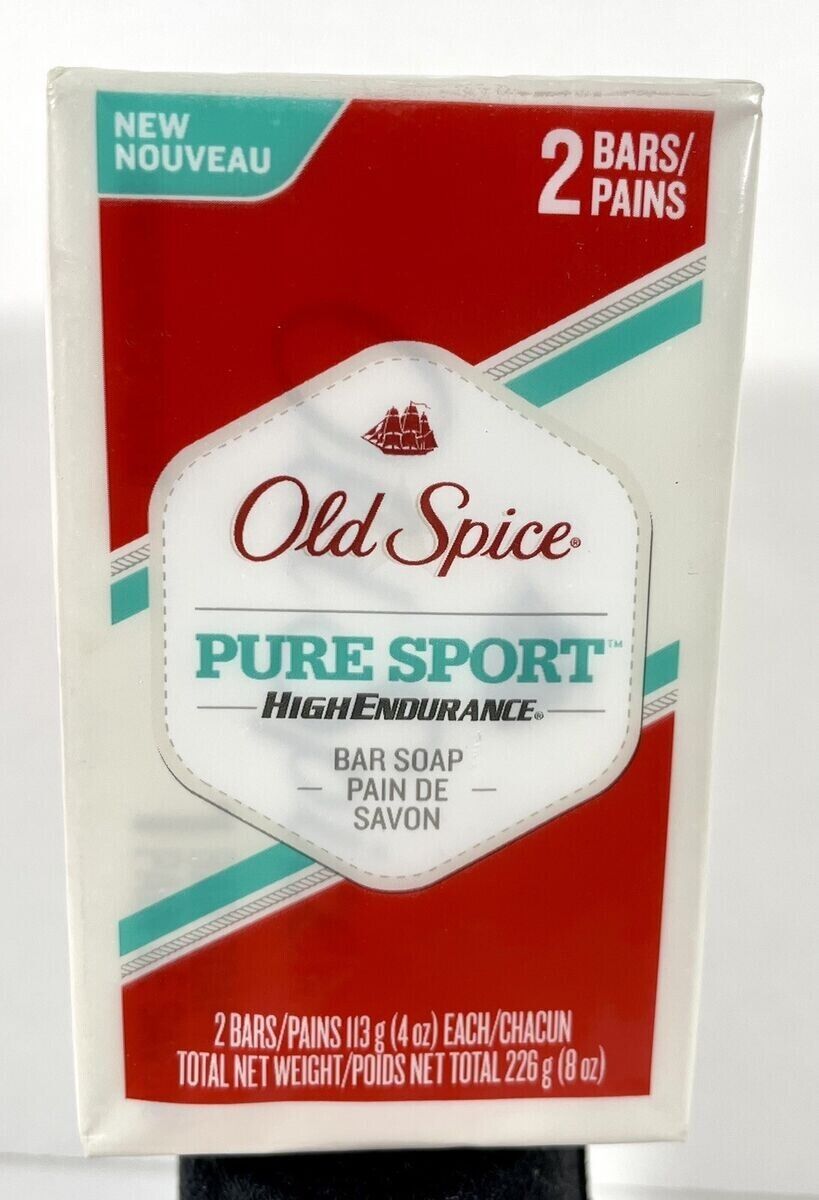 (2  pack) Old Spice Pure Sport High Endurance Bar Soap