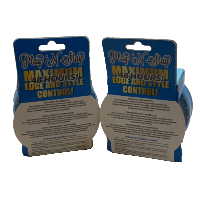 (2) Eco Style Extreme Hold Maximum Edge & Style Control 48HR Hold 3oz