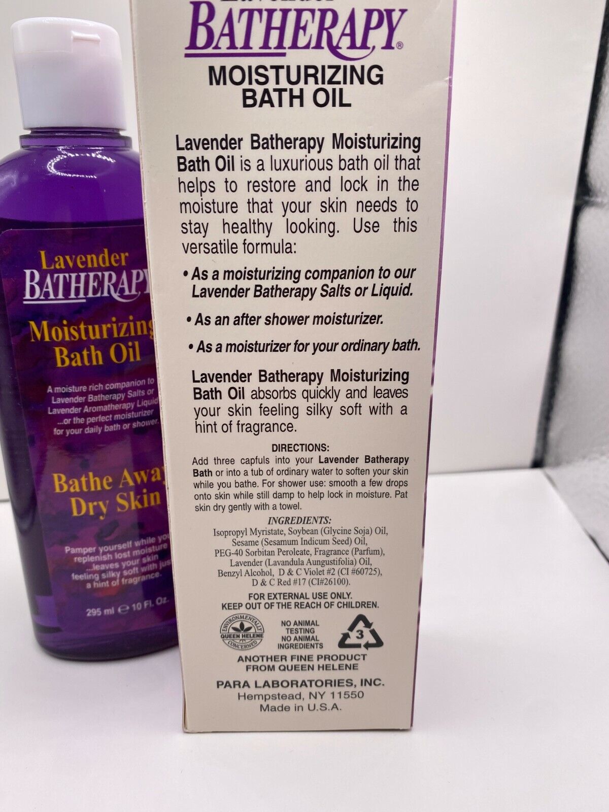 Vintage New Queen Helene Lavender Batherapy Moisturizing Bath Oil