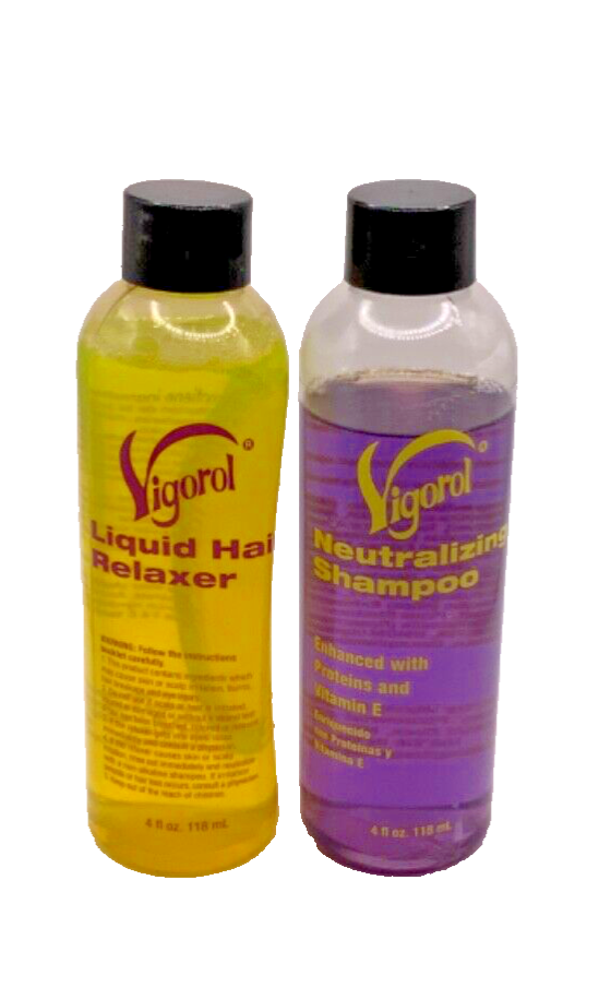 Vigorol Liquid Hair Relaxer & Neutralizing Shampoo 4oz *NO BOX