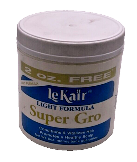 Lekair Super Gro Pomade Light Formula Maximum Strength / 6oz