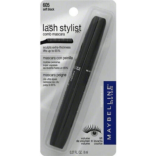 MAYBELLINE #605 SOFT BLACK, LASH STYLIST MASCARA. RARE, HTF. FREE SHIPPING.