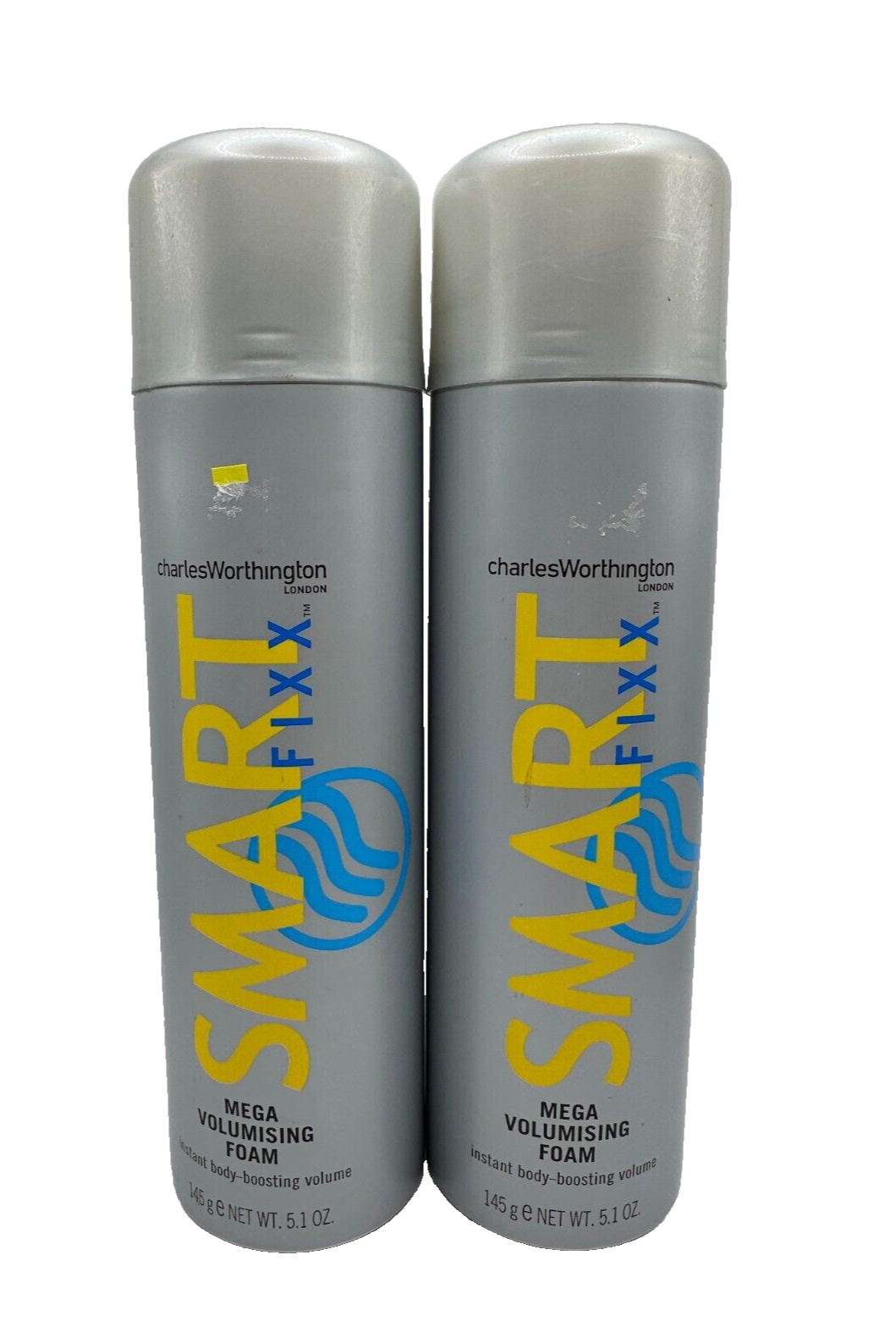2 Sets of Two Charles Worthington Smart Fixx Mega Volumising Foam 5.1 oz *LIQUID