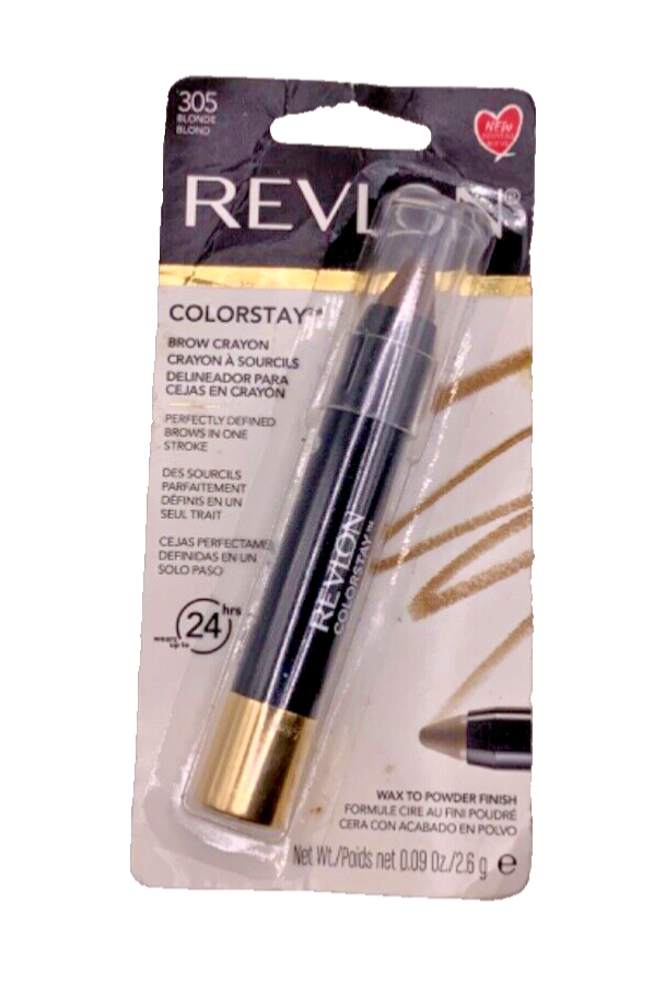 Revlon Colorstay Brow Crayon Wax To Powder Finish 305 Blonde .09oz