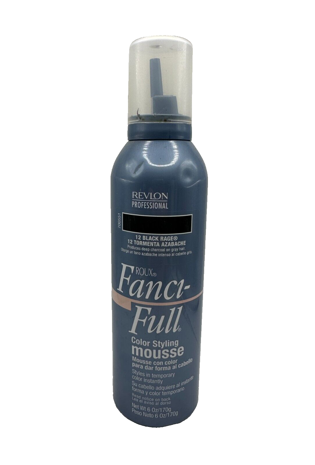 Roux Fanci-Full Color Styling Mousse #12 BLACK RAGE 6oz