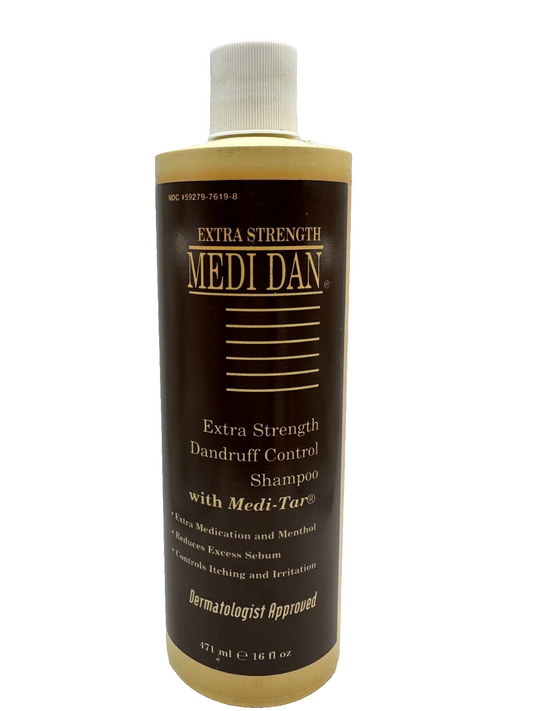 VTG Medi-Dan Extra Strength Dandruff Treatment Shampoo EXP 08/03 , 16 fl oz