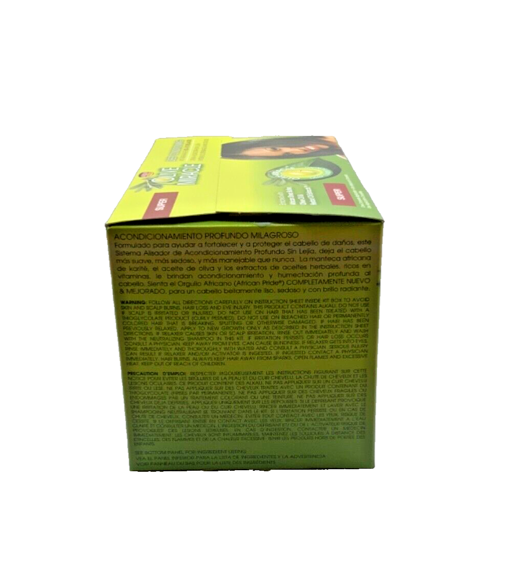 African Pride Olive Miracle Deep Conditioning Anti-Breakage No-Lye Relaxer Super