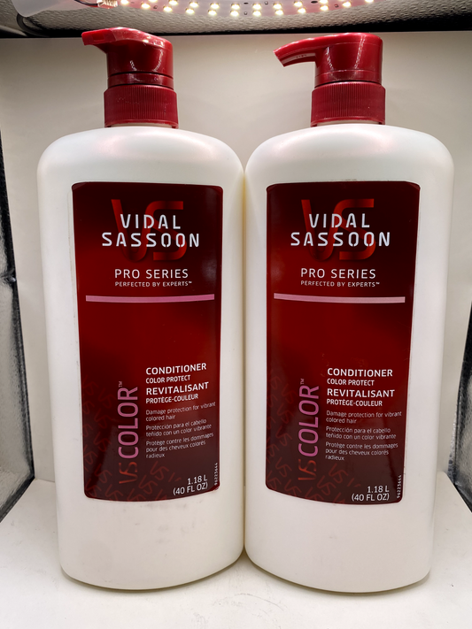 (2) Vidal Sassoon Pro Series Conditioner Color Protect – 40 oz – Fast
