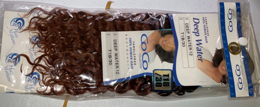 Coco Collection 100% Human Hair Deep Water/ Color T1B/30 / (12 inches)