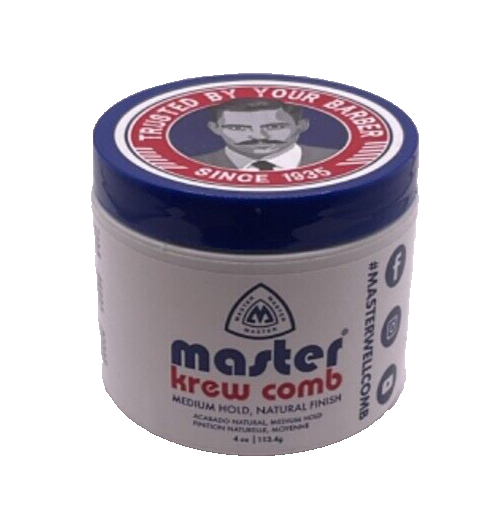 Master Krew Comb Medium Hold Natural Finish 4oz