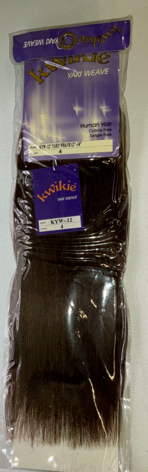 Kwikie Yaky Weave Human Hair/Color 4/ (12-14 inches)