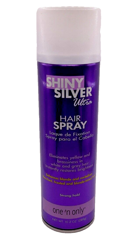One 'n Only Shiny Silver Ultra Hair Spray Strong Hold / 10.2 fl oz *CRACKED TOP