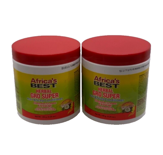 (2 PACK) Africa’s Best Herbal Gro Super Hair & Scalp Conditioner 5.25oz