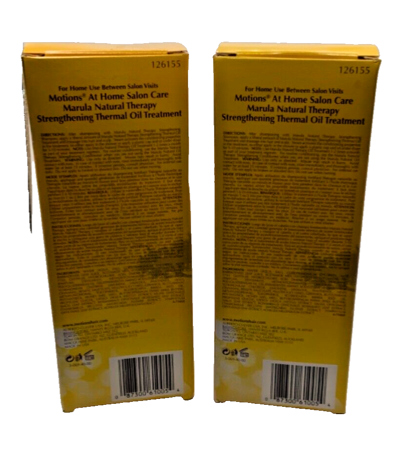 (2) Motions Marula Natural Therapy Thermal Oil Moisturizer Treatment 4.5oz