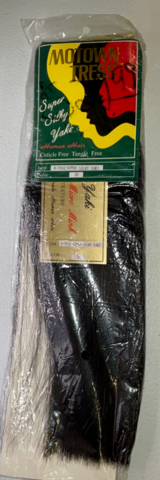 Motown Tress Human Hair Super Silky Yaki/Color 1B/12 inches