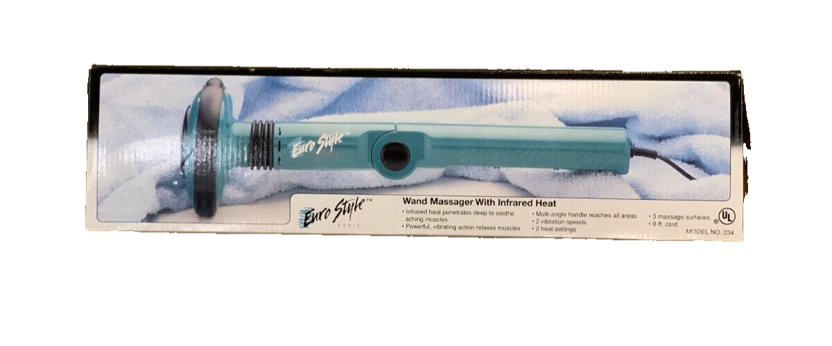 VTG Euro Style Basic Wand Massager With Infrared Heat Teal