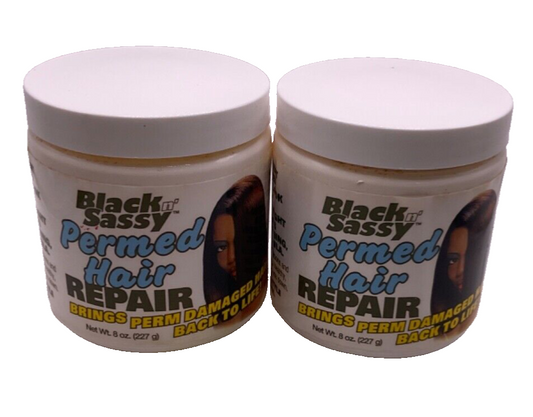 (2) Black n' Sassy Permed Hair Repair/ 8 oz
