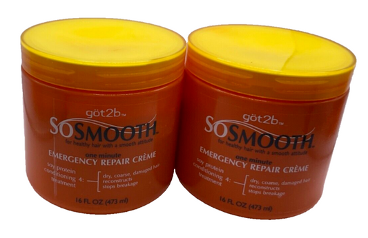 (2) Got2b So Smooth One Minute Emergency Repair Creme Treatment / 16oz