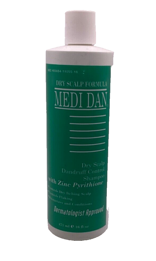 Medi Dan Dry Scalp Dandruff Control Shampoo with Zinc Pyrithione / 16 fl oz